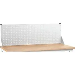 Aufsatzrahmen Bott verso, mit 2 Lochplatten, B 1050 x T 215 x H 400 mm, Stahlblech, pulverbeschichtet, RAL 7035, lichtgrau