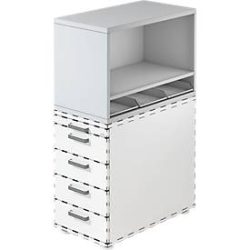 Standcontainer Office Grau Holz 42.8 cm 53 cm 80 cm - Material: Holzwerkstoff - Standcontainer