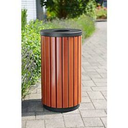 Aussenabfallbehälter 40 L, rund mit Einwurf oben