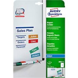 AVERY ZWECKFORM Magnet-Schilder 210x297mm J8867-5 Inkjet 5 Stk./5 Bl.