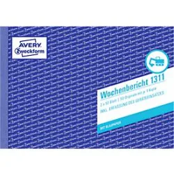 AVERY Zweckform Wochenbericht 1311 DIN A5 quer Perforiert N/A 50 Blatt