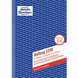 AVERY Zweckform Auftragsbuch 1726 DIN A5 Perforiert N/A 40 Blatt