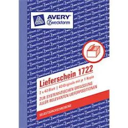 AVERY Zweckform Lieferscheine 1722 DIN A6 Perforiert N/A 40 Blatt