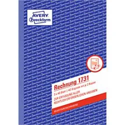 AVERY Zweckform Rechnungsblock 1731 DIN A5 Perforiert N/A 40 Blatt