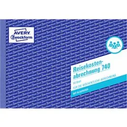 AVERY Zweckform Reisekostenabrechnung 740 DIN A5 quer Perforiert N/A 50 Blatt