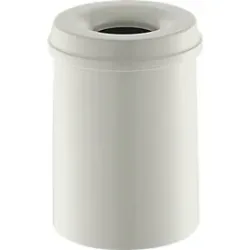 Abfallsammler 15 L selbstlöschend, Korpus weiss/Deckel weiss
