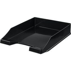 Ablagekorb HAN Klassik, für Format A4/C4, mit Beschriftungsfeld, stapelbar, B 255 x T 348 x H 65 mm, Kunststoff, schwarz, 10 Stück