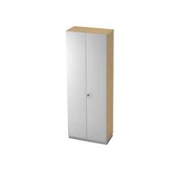 Aktenschrank 6 OH, B 800 x T 420 mm, Ahorn-Dekor/silber