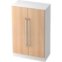 Aktenschrank Office Braun/Weiss Holz 80 cm 42 cm 127 cm - Farbe: eiche, weiss - Material: Holzwerkstoff - Aktenschrank