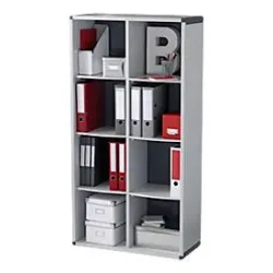 Aktenregal, grau-anthrazit, 8 Fächer, B 790 x T 330 x H 1548