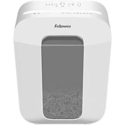 Aktenvernichter Fellowes® Powershred LX50, Partikelschnitt 4 x 37 mm, P-4, 17 l, 9 Blatt Schnittleistung, Sicherheitsstopp, weiss