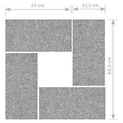 APOLLO Akustik-Wandpaneelen 65x33cm VAWP65/5 grau 4 St&uuml;ck