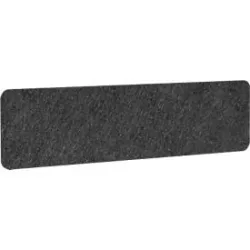 Akustik Tischtrennwand AKUSTIX Vario Eco, Schallabsorptionsklasse B, Stärke 12 mm, ohne Klemmen, B 1600 x H 400 mm, PET-Filz, anthrazit