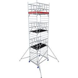 Alu-Fahrgerüst Krause ProTec XXL, 200 kg/m², TÜV-geprüft, gebremste Rollen, L 2000 x B 1400 x H 8300 mm