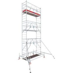 Alu-Fahrgerüst Stabilo Serie 100, 200 kg/m², TÜV-geprüft, gebremste Rollen, B 750 x T 2500 x H 7500 mm