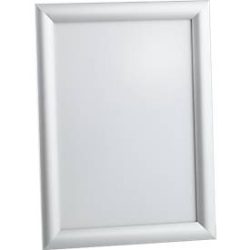 Alu-Klapprahmen, DIN A4, auf Gehrung, mit Anti-Reflex Folie, silber, B 240 x T 25 x H 327 mm
