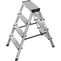 Alu-Stufendoppelleiter, 2 x 4 Stufen
