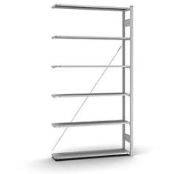 Anbau-Steckregal Orion Plus, verzinkt, B 1300 x T 300 x H 2500 mm
