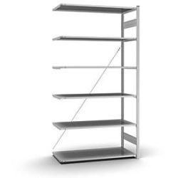 Anbau-Steckregal Orion Plus, verzinkt, B 1300 x T 600 x H 2500 mm