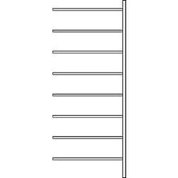 Anbauregal R 3000, 8 Böden, B 1025 mm x T 500 mm, Böden verzinkt
