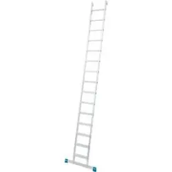 Stufen-Anlegeleiter, 15 Stufen, mit Traverse