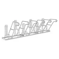 Anlehnparker WSM, 1-seitig, für Reifen bis B 55 mm, B 3000 x T 390 x H 800 mm, Stahl verzinkt, 6 Einstellplätze