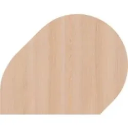 Ansatztisch Breno, für Schreibtische Breno, 800 x 1000 mm, Eiche/Silber