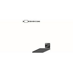Antirutschmatte für asecos Sicherheitsschränke der UB90 und UB30 Serie, schwarz, B 420 x T 438 x H 1,3 mm