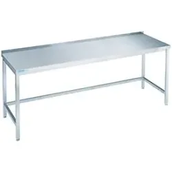 Arbeitstisch aus Edelstahl, unterfahrbar, 850 x 700 x 1800 mm