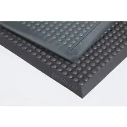 Anti-Ermüdungsmatte Yoga Ergo Fire, Rundnoppen, LxB 1250 x 950 mm, grau Miltex