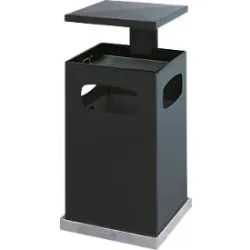 Ascher-Papierkorb mit abnehmbarem Dach, 72 Liter, anthrazit