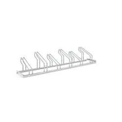 Bügelparker WSM, 1-seitig, für Reifen bis B 55 mm, B 2100 x T 1850 x H 415 mm, Stahl feuerverzinkt, 6 Einstellplätze, montiert