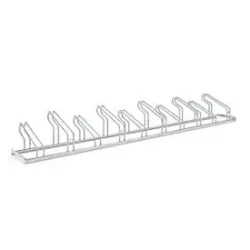 Bügelparker WSM, 1-seitig, für Reifen bis B 55 mm, B 3500 x T 1850 x H 415 mm, Stahl feuerverzinkt, 10 Einstellplätze, montiert