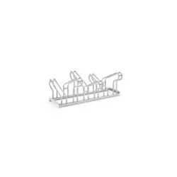 Bügelparker WSM, 2-seitig, für Reifen bis B 55 mm, B 1050 x T 3200 x H 415 mm, Stahl feuerverzinkt, 6 Einstellplätze, montiert