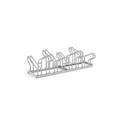 Bügelparker WSM, 2-seitig, für Reifen bis B 55 mm, B 1400 x T 3200 x H 500 mm, Stahl feuerverzinkt, 8 Einstellplätze, zerlegt