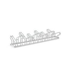 Bügelparker WSM, 2-seitig, für Reifen bis B 55 mm, B 2100 x T 3200 x H 415 mm, Stahl feuerverzinkt, 12 Einstellplätze, montiert