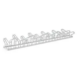 Bügelparker WSM, 2-seitig, für Reifen bis B 55 mm, B 3500 x T 3200 x H 415 mm, Stahl feuerverzinkt, 20 Einstellplätze, montiert