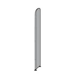 Büroregal Dante®, Abschlusswange, für Regale ohne Rückwand, H 2600 mm, lichtgrau