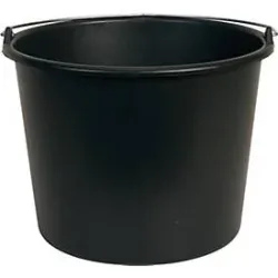 Baueimer GRIPLINE, 12 l, Kunststoff, Liter-Skala, schwarz