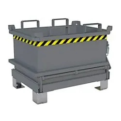 Bauer Mini-Klappbodenbehälter MSB 150, B 800 x T 600 x H 625 mm, mausgrau RAL 7005