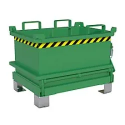 Bauer Mini-Klappbodenbehälter MSB 150, B 800 x T 600 x H 625 mm, resedagrün RAL 6011