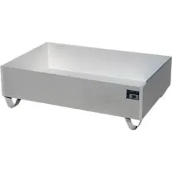 Bauer Auffangwanne VAW-2, L 1200 B x 800 x H 360 mm, bis 224 l, Edelstahl, unterfahrbar