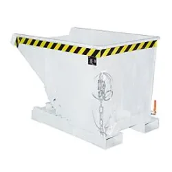 Bauer® Mini-Spänebehälter mit Abrollmechanik, niedrige Bauhöhe, verzinkt, Volumen 0,3 m³