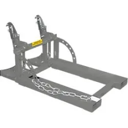 Bauer Fasslifter RS 60-II, für Stapler, 2x 60-l-Fässer, L 1050 x B 650 x H 460 mm, bis 200 kg, Stahl, Mausgrau