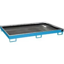 Bauer Regalwanne RW 2200-1 PE, mit PE-Einsatz, lackiert, L 2165 x B 1315 x H 230 mm, lichtblau RAL 5012