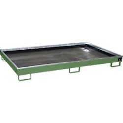 Bauer® Regal-Auffangwanne aus Stahl mit PE-Einsatz RW 2200-1 PE, lackiert, Resedagrün