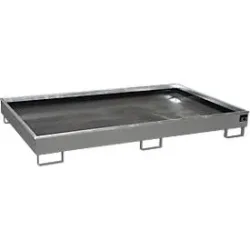 Bauer Regalwanne RW 2200-2 PE, mit PE-Einsatz, L 2165 x B 1315 x H 510 mm, mausgrau RAL 7005