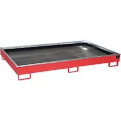Bauer® Regal-Auffangwanne aus Stahl mit PE-Einsatz RW 2200-2 PE, lackiert, Feuerrot
