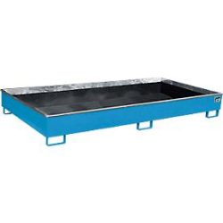 Bauer® Regal-Auffangwanne aus Stahl mit PE-Einsatz RW 2700-2 PE, lackiert, Lichtblau