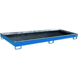 Bauer Regalwanne RW 3300-1 PE, mit PE-Einsatz, B 3262 x T 1312 x H 195 mm, bis 240 l, Stahl lackiert, lichtblau